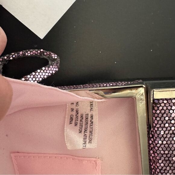 Vintage Glittery Pink Evening Clutch Bag - Picture 7 of 7